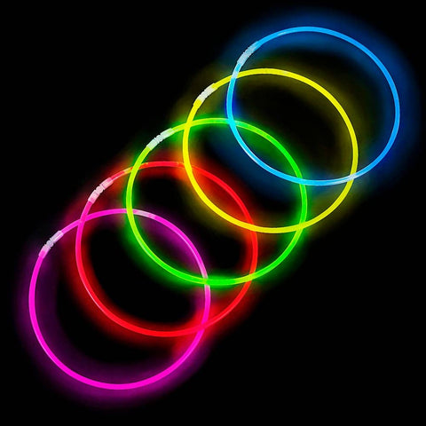 22" ASSORTED COLOR GLOW NECKLACES- 50 pcs/ tube - LLB Toys