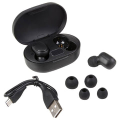BLACK WIRELESS EAR PHONES WITH CHARGING CASE LLB kids toys